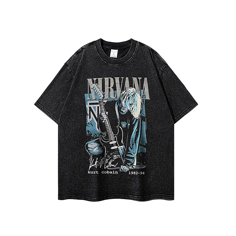 Grunge Guitar Portrait Tee