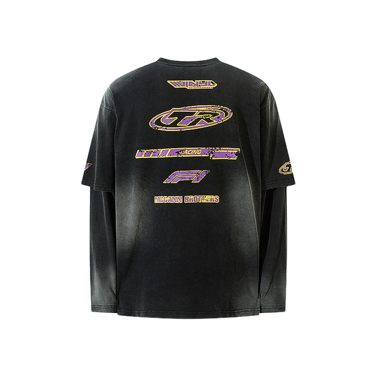 Grid Race Washed Long Sleeve